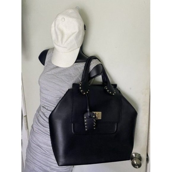 Emilio Pucci Medium City Marquise Top Handle Black Leather Shoulder Bag - Picture 7 of 12